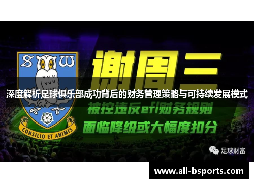 深度解析足球俱乐部成功背后的财务管理策略与可持续发展模式